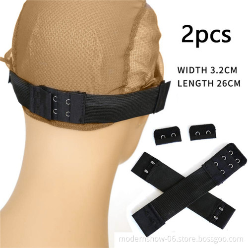 Lady Corner elastic band with hook and loop, human hair wig grip band, plastic buckle in wig to adjust